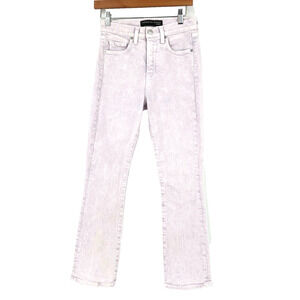 Veronica Beard Womens Carly Kick Flare Jeans 27 Acid Wash Lavender Stretch Boho